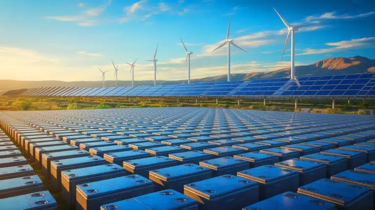“This Is the Carbon Bomb We Can Defuse” Using Retired EV Batteries Cuts More Emissions Than Recycling Every Year Illustration of retired EV batteries repurposed for grid-connected storage in California.