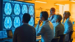 Illustration of the accelerated brain aging effects observed during the COVID-19 pandemic.