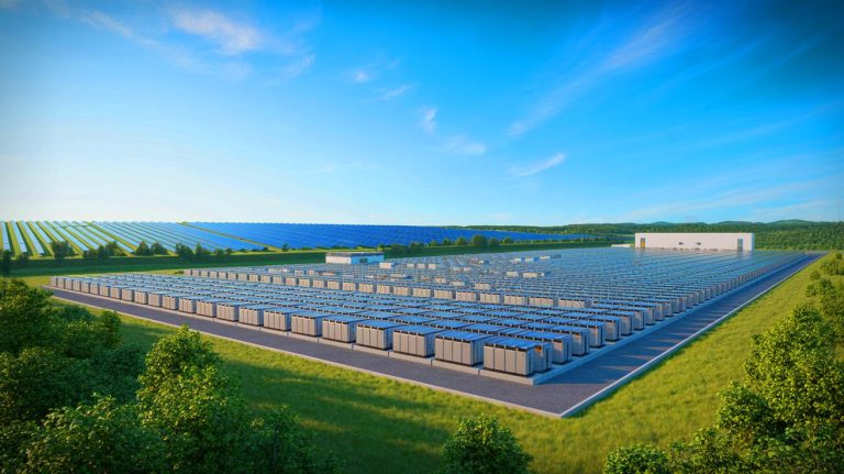 Former Nuclear Site Converted Into Giant Battery Set to Power 100,000 Homes in This Stunning Energy Shift Illustration of a large-scale battery storage facility at a former nuclear site in Philippsburg.