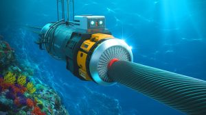 Illustration of a deep-sea cable-cutting device capable of operating at unprecedented depths.