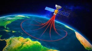 Illustration of the expanding South Atlantic Anomaly and its impact on Earth's magnetic field.