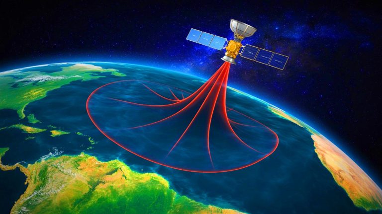 “Radiation Burns the Sky”: NASA Sounds Alarm as Expanding South Atlantic Anomaly Threatens US Satellites Against Rising Russian Space Rivalry Illustration of the expanding South Atlantic Anomaly and its impact on Earth's magnetic field.