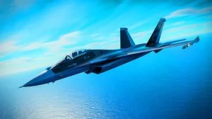 Illustration of the U.S. Navy's F/A-XX sixth-generation fighter jet.