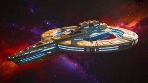 Illustration of a Conceptual Generation Ship Designed for a 400-Year Journey to Proxima Centauri b.