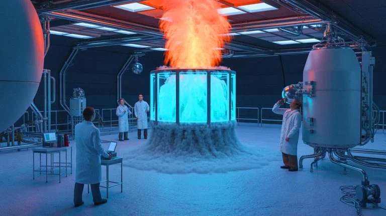 Illustration of cryovolcanic activity simulation on icy moons such as Europa and Enceladus.
