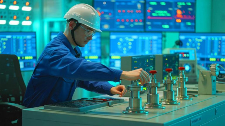 “He Turned the Wrong Valve”: French Nuclear Plant Worker Almost Caused Meltdown by Shutting Cooling to Active Reactor Illustration of a nuclear power plant technician operating cooling valve controls.