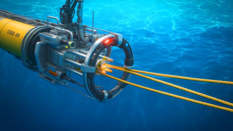 “They Can Cut the Internet Now”: China Unveils Diamond-Coated Device That Severs Undersea Cables 13,000 Feet Below Surface Illustration of China's advanced cable-cutting device capable of operating at unprecedented ocean depths.