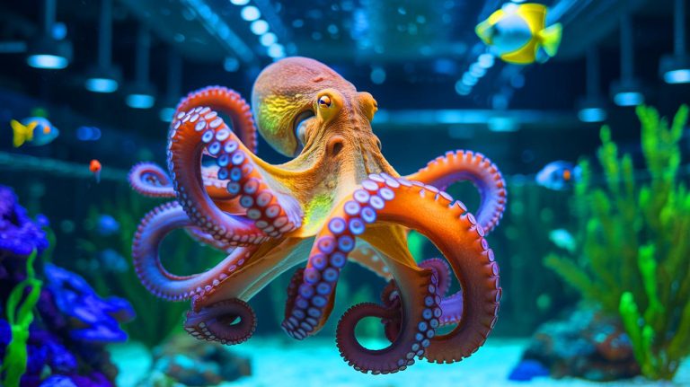 Marine Researchers Say “They’re Eating Each Other Alive” After Visiting World’s First Octopus Farm Now at Center of Global Outrage Illustration of octopus farming and its ethical implications.