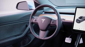 Illustration of Tesla Model 3 with Traditional Turn Signal Stalks Reinstalled.