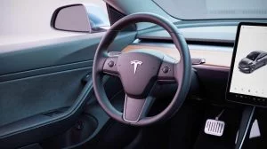 Illustration of Tesla Model 3 with Traditional Turn Signal Stalks Reinstalled.