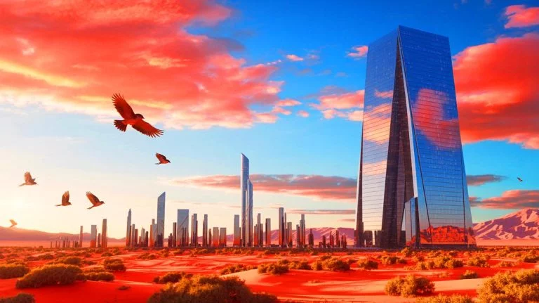 Alarming Saudi Construction Sparks Outrage After “Blinding Towers Rip Migrating Flocks” as 105-Mile Desert Skyscraper Risks Killing Thousands of Birds Illustration of The Line project in Saudi Arabia, highlighting its futuristic urban design and environmental considerations.