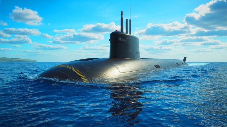 “They’re burying deadly heat under our feet”: Experts Warn AUKUS Submarines Could Leave Australia With Centuries of Nuclear Waste Risk Illustration of an AUKUS submarine at sea.
