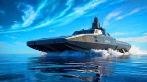 Illustration of the AIRCAT Bengal MC autonomous naval vessel showcasing advanced capabilities.