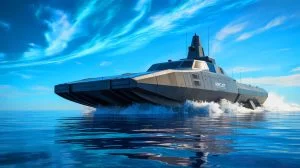 Illustration of the AIRCAT Bengal MC autonomous naval vessel showcasing advanced capabilities.