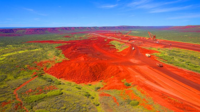 Illustration of the Pilbara region's massive iron ore deposit discovery.