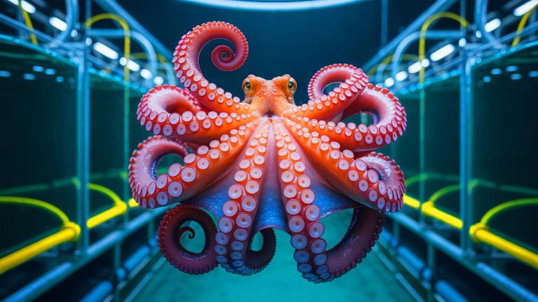 “This Feels Deeply Wrong”: Scientists Reel in Horror as First Octopus Farm Ignites Global Outcry Over Ethics and Environmental Devastation Illustration of octopus farming and its ethical and environmental implications.