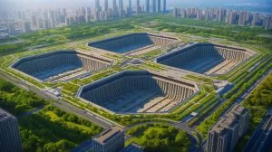 Illustration of China's underground military command center near Beijing.