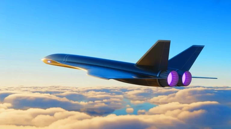 Illustration of GE Aerospace's conceptual hypersonic aircraft rendering.