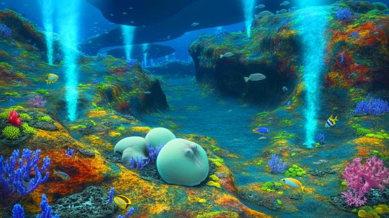 “What on Earth”: Underwater Volcano Unveils Thousands of Giant Living Eggs, Marine Scientists Face Unprecedented Crisis Today Illustration of an underwater volcano near Vancouver Island revealing giant eggs of the Pacific white skate.