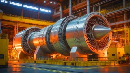 Illustration of China's First Domestically Developed 110-Megawatt Gas Turbine.