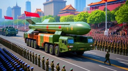 Illustration of the DF-5C Intercontinental Ballistic Missile Displayed During the Victory Day Parade in Beijing.
