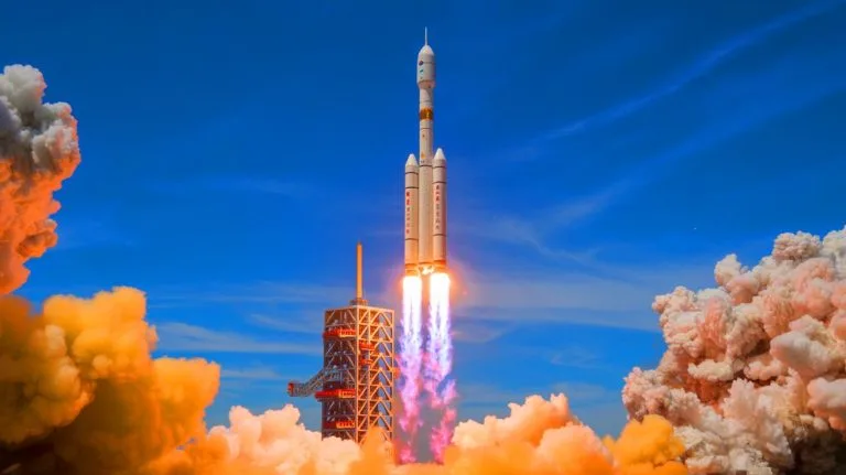 Illustration of China's Yaogan-45 Satellite Launch.