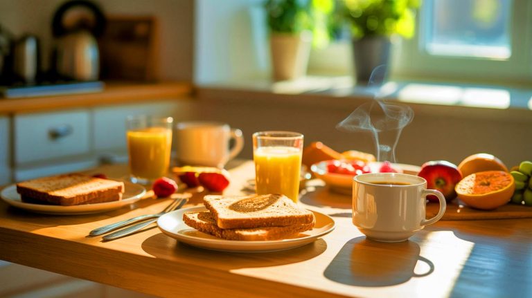 Eating Breakfast After This Hour Cuts 5 Years From Your Life Expectancy Scientists Warn Illustration of the impact of breakfast timing on health and longevity.