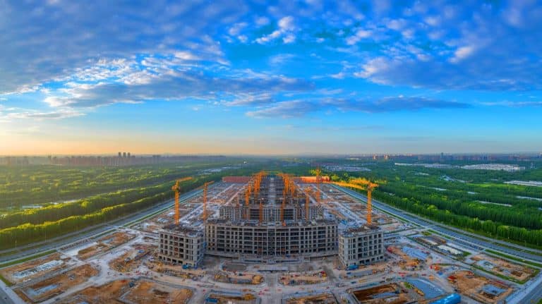 “They’re Building Something Terrifying”: China’s Secret 1,500 Acre Military Fortress Near Beijing Sparks Nuclear War Fears Illustration of China's Massive Military Complex Construction Near Beijing.