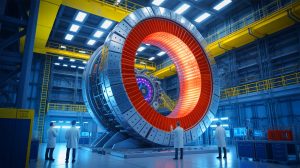 Illustration of the Central Solenoid Modules developed by General Atomics for the ITER fusion facility.