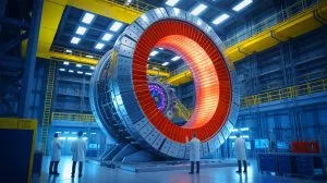 Illustration of the Central Solenoid Modules developed by General Atomics for the ITER fusion facility.