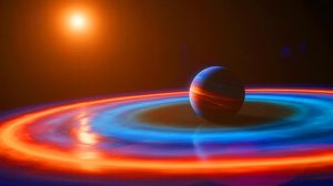 Illustration of a gas giant planet around Alpha Centauri A as detected by NASA's James Webb Space Telescope.