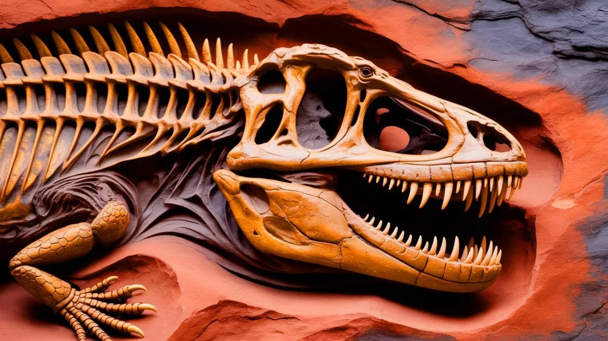 Illustration of Agriodontosaurus helsbypetrae, the newly discovered 242-million-year-old lizard species from Devon, England.