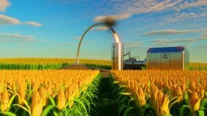 “We’re Injecting Corn Into Oil Wells”: Scientists Discover Insane Method That Reverses Climate Change Using Your Food Waste Illustration of transforming corn waste into bio-oil for carbon sequestration in abandoned oil wells.