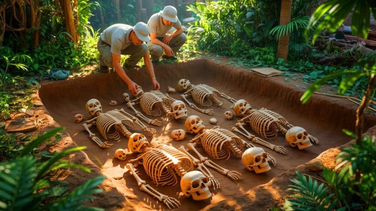 Illustration of ancient human mummification practices in Asia predating Egyptian mummies.