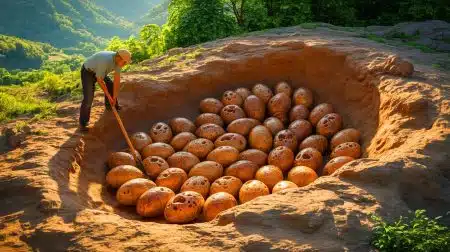 Illustration of Fossilized Dinosaur Eggs Discovered in China's Hubei Province.