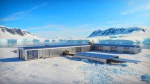 Illustration of Australia's Davis Station set for major upgrades in Antarctica.
