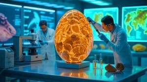 “They Found An Egg Older Than Imagination”: Chinese Scientists Shock Paleontology With 85-Million-Year Discovery Exposing Dinosaur Struggles Against Climate Illustration of an 85-million-year-old dinosaur egg revealing Earth's ancient climate clues.
