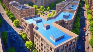 “AI Just Invented Miracle Cooling Paint”: Researchers Create Coating That Drops Building Temperatures 36 Degrees While Air Conditioning Industry Faces Extinction Illustration of advanced paint technology reducing building temperatures through artificial intelligence.