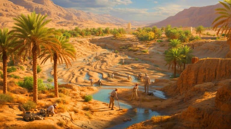Illustration of the speculative search for the historical location of the Garden of Eden.