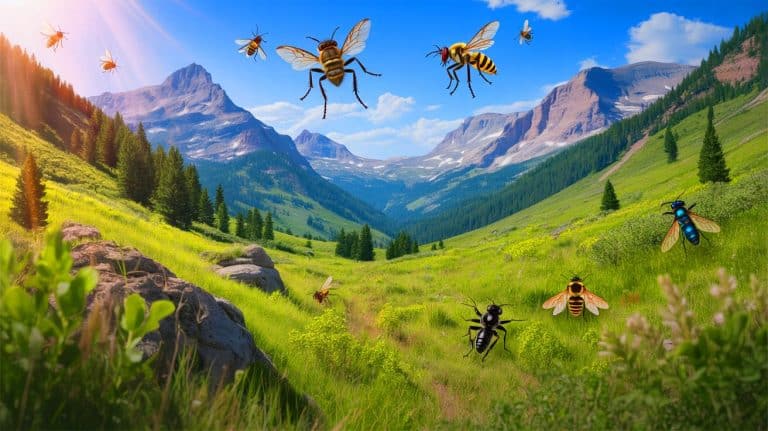 “Insects Are Going Extinct Everywhere”: Colorado Study Shows 72% Population Crash While Climate Scientists Hide Mountain Species Death Illustration of the decline of insect populations in a mountain valley due to rising temperatures.