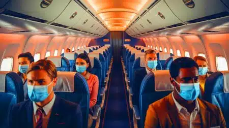 Illustration of Toxic Fumes Seeping Into Aircraft Cabins.