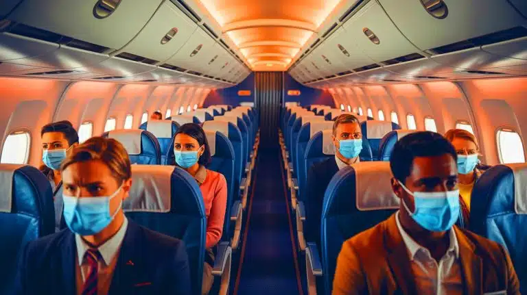 Illustration of Toxic Fumes Seeping Into Aircraft Cabins.