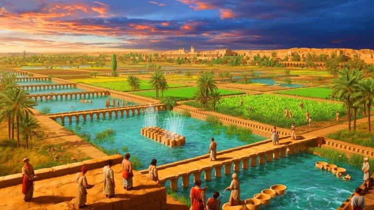 Ancient Tides May Have Sparked Humanity’s First Urban Civilization, Revealing a New Perspective on Our Origins Illustration of ancient Sumerian civilization shaped by natural tidal forces and environmental dynamics.