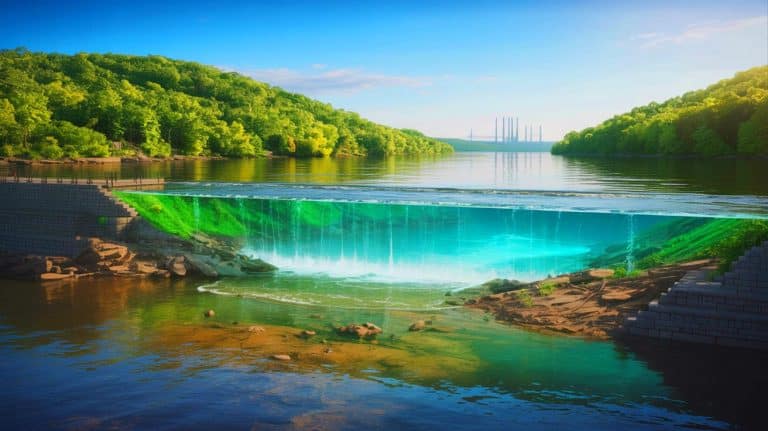 “They’re Poisoning Our River”: Federal Judge Lets Holtec Release 45,000 Gallons of Radioactive Water Into the Hudson Despite Protests Illustration of radioactive water being released into the Hudson River.