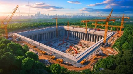 Illustration of China's newly constructed underground military command center near Beijing.