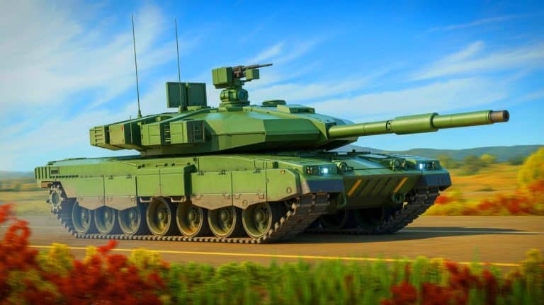 Illustration of China's Type 100 main battle tank showcasing advanced long-range capabilities.