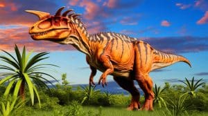 Illustration of Khankhuuluu, the newly discovered ancestor of Tyrannosaurs, highlighting its evolutionary significance.
