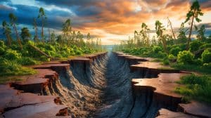 Illustration of the potential seismic impact of linked earthquakes in the Pacific Northwest and California.