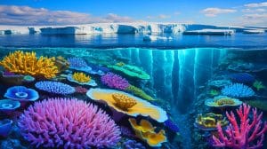 Earth Hits Climate Tipping Point: Scientists Warn of Transformative Changes Impacting Lives and Ecosystems Worldwide Illustration of critical climate tipping points impacting coral reefs and polar ice sheets.