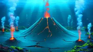 Illustration of the Axial Seamount Underwater Volcano Showing Signs of Impending Eruption.